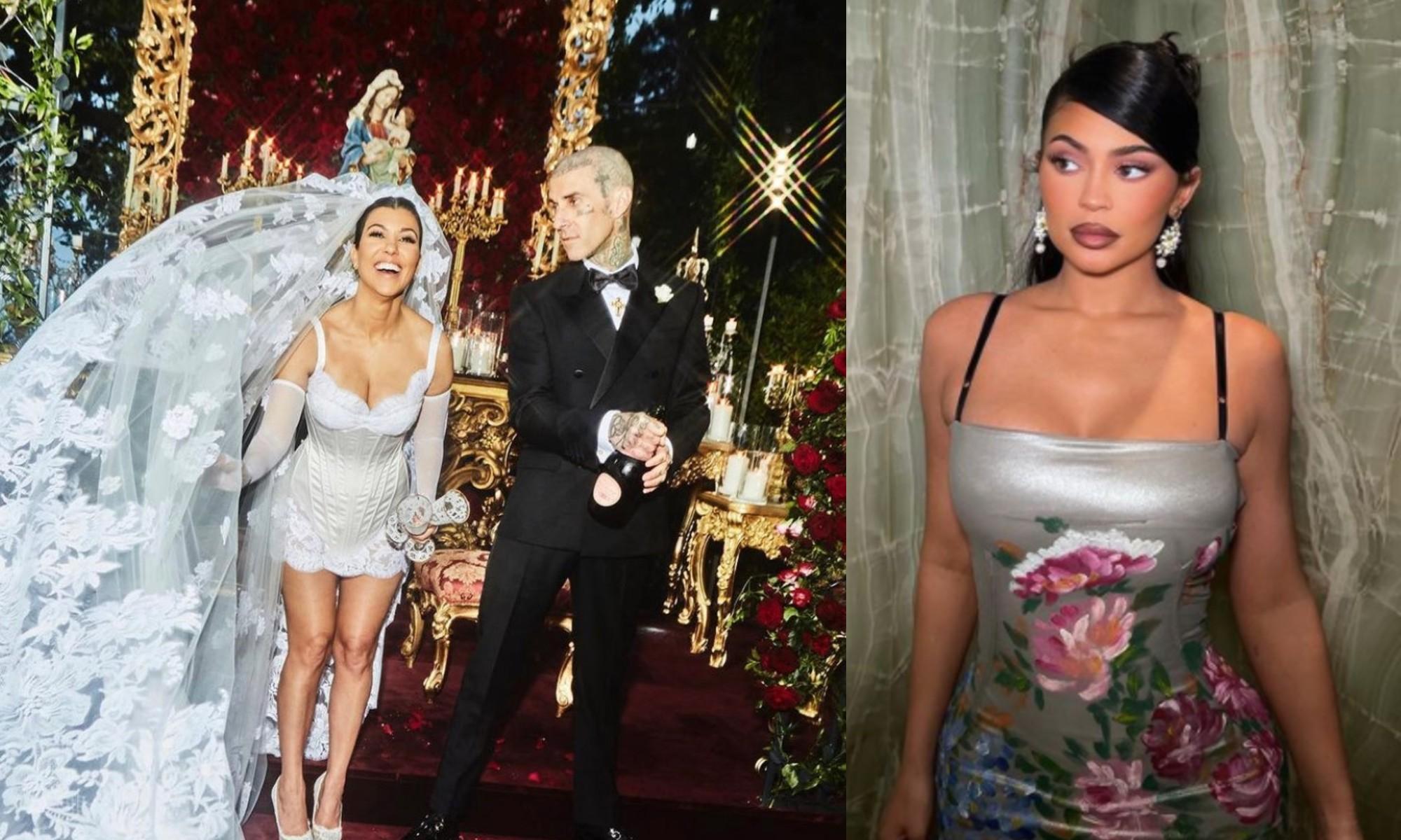 Kylie Jenner muestra la “escasa” comida que hubo en la boda de Kourtney Kardashian y Travis Barker
