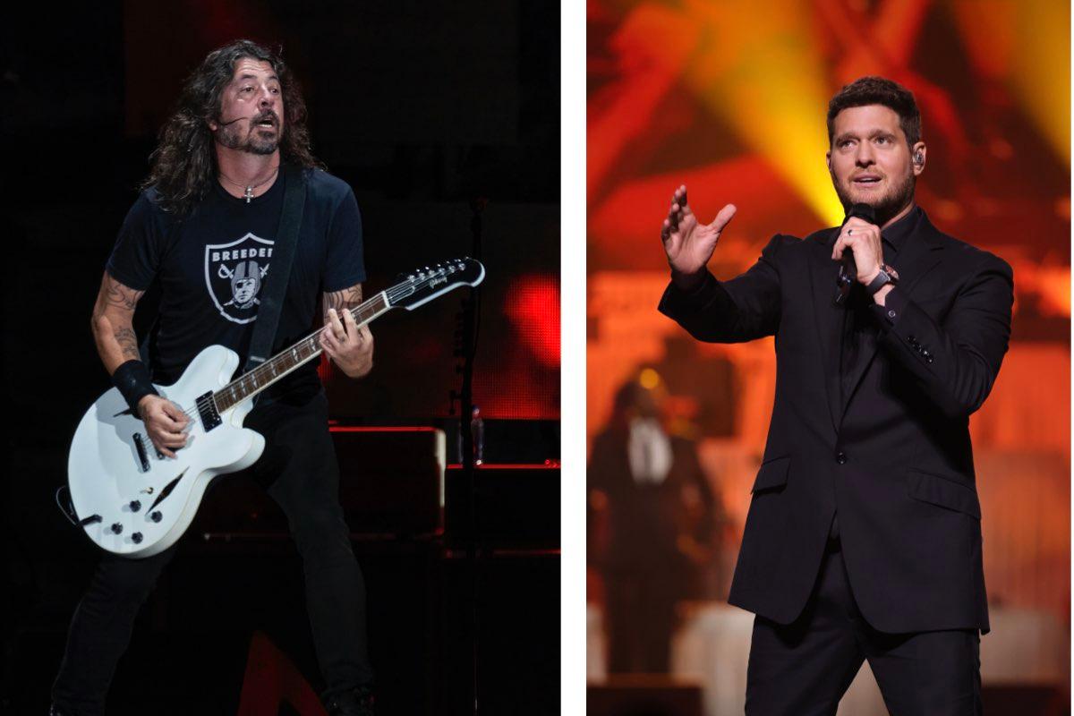 No lo vas a creer: Foo Fighters invitó a Michael Bublé a cantar con ellos en pleno concierto (VIDEO)