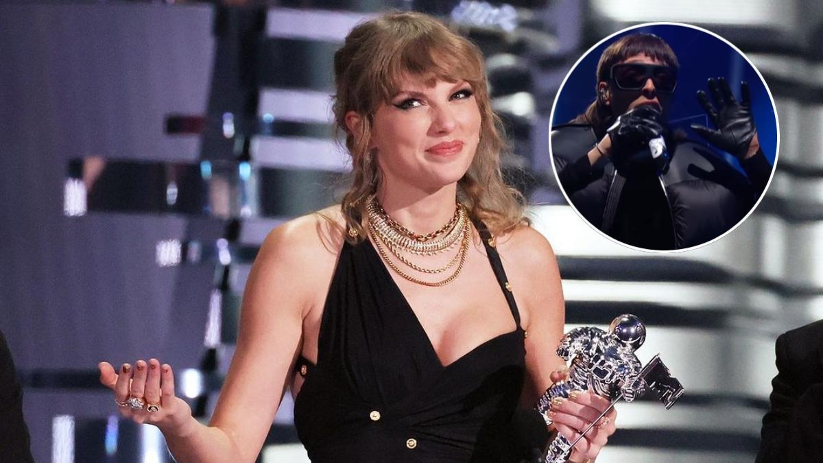 Peso Pluma hace bailar a Taylor Swift con su presentación en los MTV VMAs 2023