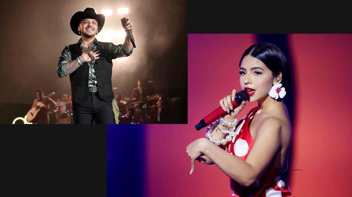 Christian Nodal conmovido al escuchar cantar a Ángela Aguilar “Paloma negra” (VIDEO)