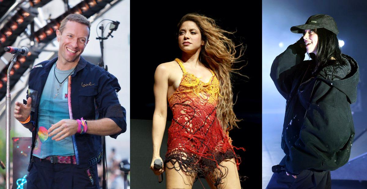 Chris Martin, Shakira, Billie Eilish. La lista completa de artistas que cantarán en los Grammys 2025