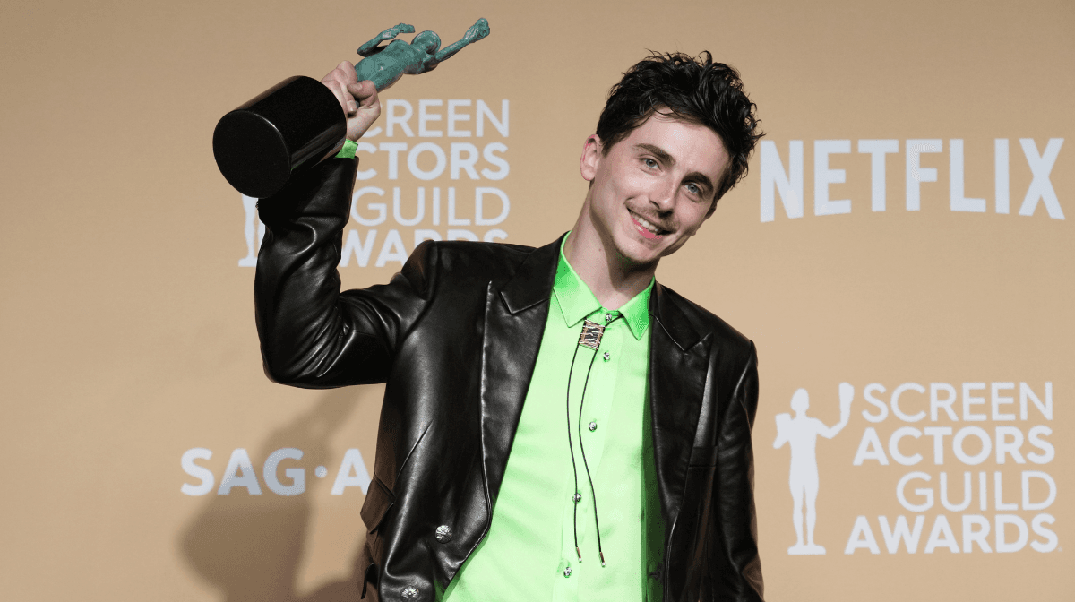 Timothée Chalamet sorprende en los SAG Awards 2025. Lista de ganadores